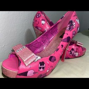 Pink glitter heels